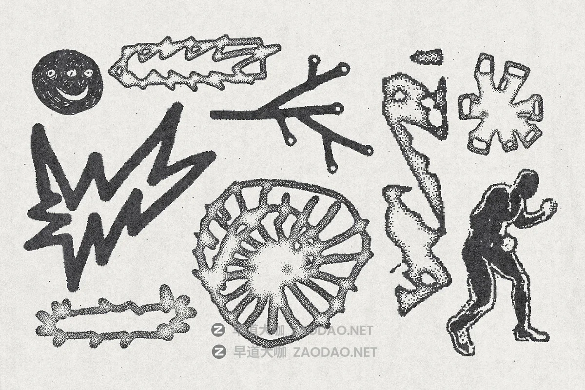 120款潮流手绘涂鸦街头艺术复古酸性抽象纹身符号插画ai矢量素材 120 Acidrawl Graphic Pack by Ivan Kamzyst插图1 120款潮流手绘涂鸦街头艺术复古酸性抽象纹身符号插画ai矢量素材 120 Acidrawl Graphic Pack by Ivan Kamzyst插图1