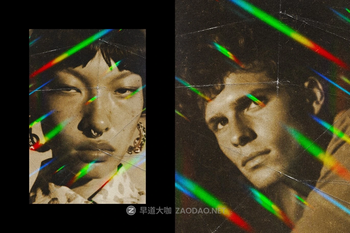 复古漏光颗粒折痕照片效果ps特效滤镜样机 Retro Light Leak Overlay Effect插图2 复古漏光颗粒折痕照片效果ps特效滤镜样机 Retro Light Leak Overlay Effect插图2