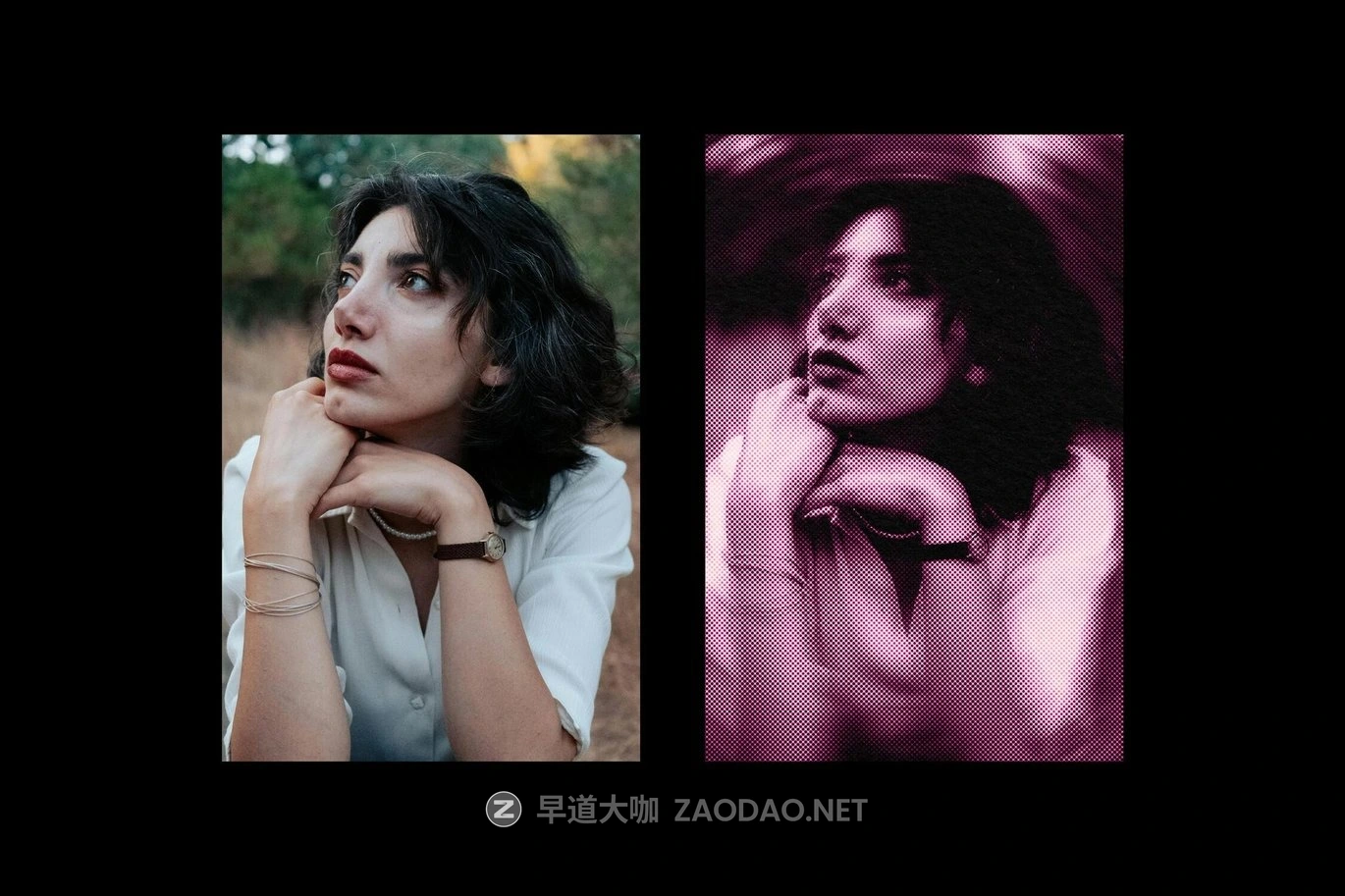 复古半调模糊照片效果ps特效滤镜样机 Spinning Halftone Photo Effect插图1 复古半调模糊照片效果ps特效滤镜样机 Spinning Halftone Photo Effect插图1