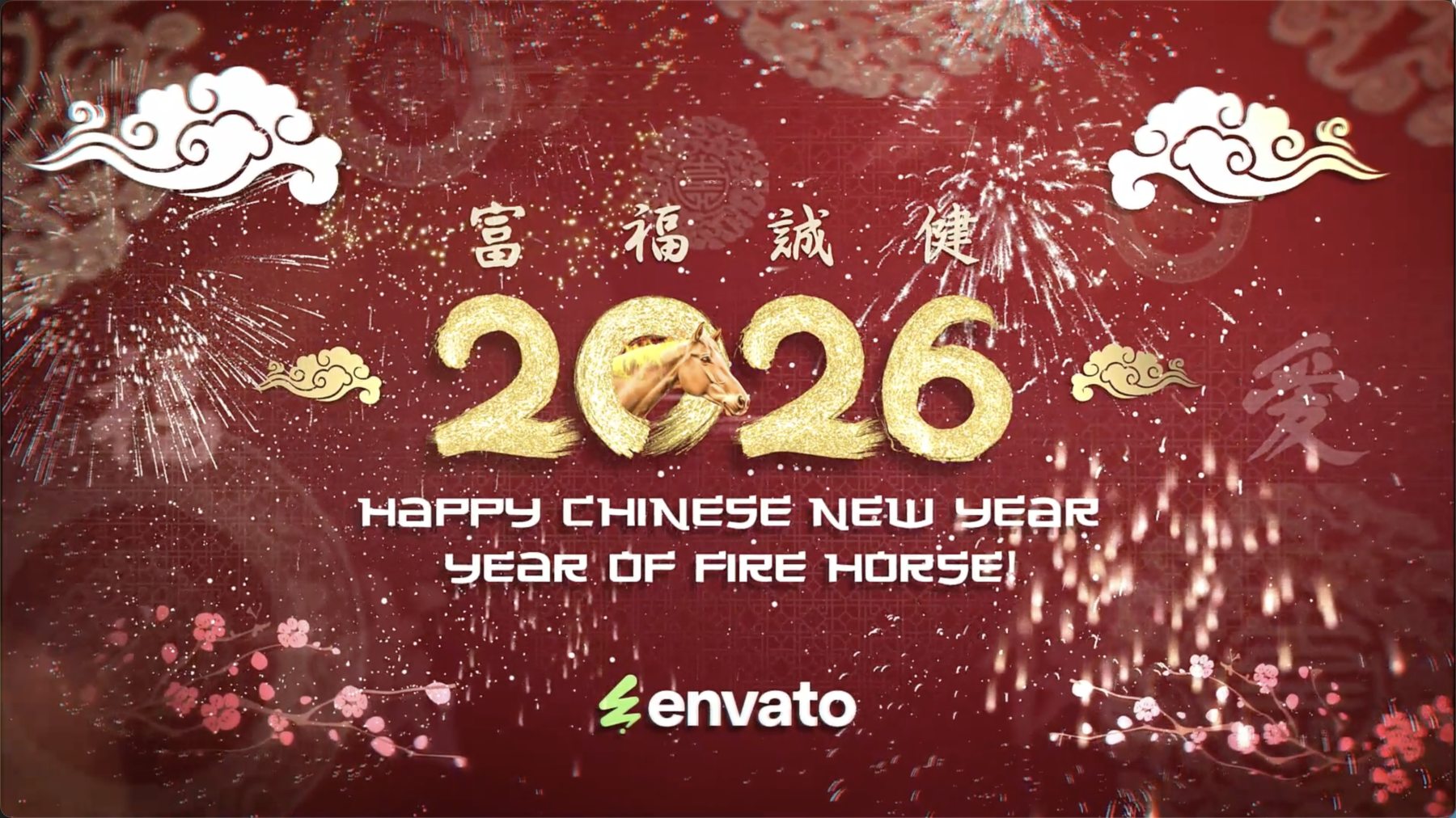 AE模板 2026年农历新年春节年会晚会开场白片头设计动画素材包 Chinese New Year Celebration 2026 | After Effects特色图 AE模板 2026年农历新年春节年会晚会开场白片头设计动画素材包 Chinese New Year Celebration 2026 | After Effects