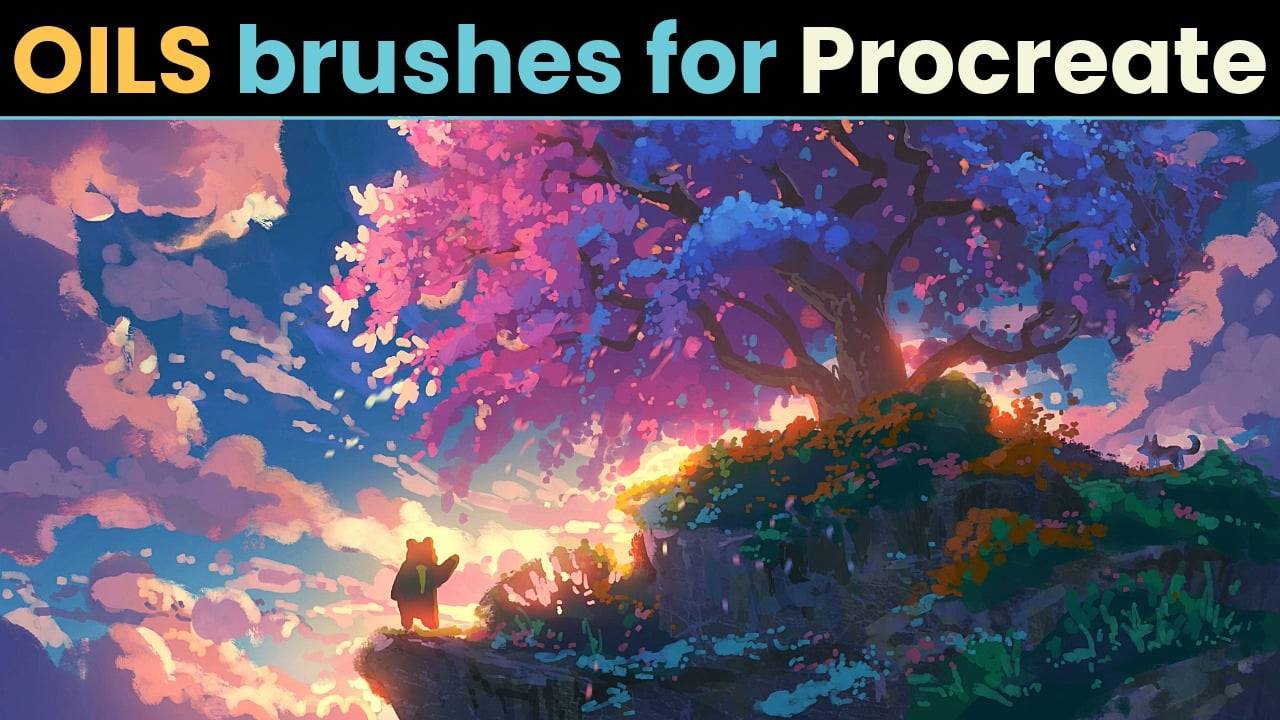 专业油画数字绘画procreate笔刷画笔设计素材 The Oil Brush Set for Procreate特色图 专业油画数字绘画procreate笔刷画笔设计素材 The Oil Brush Set for Procreate