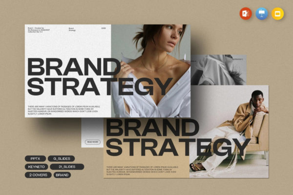 21页创意服装品牌策划提案作品集设计ppt/keynote模板素材 Brand Strategy Presentation Template特色图 21页创意服装品牌策划提案作品集设计ppt/keynote模板素材 Brand Strategy Presentation Template