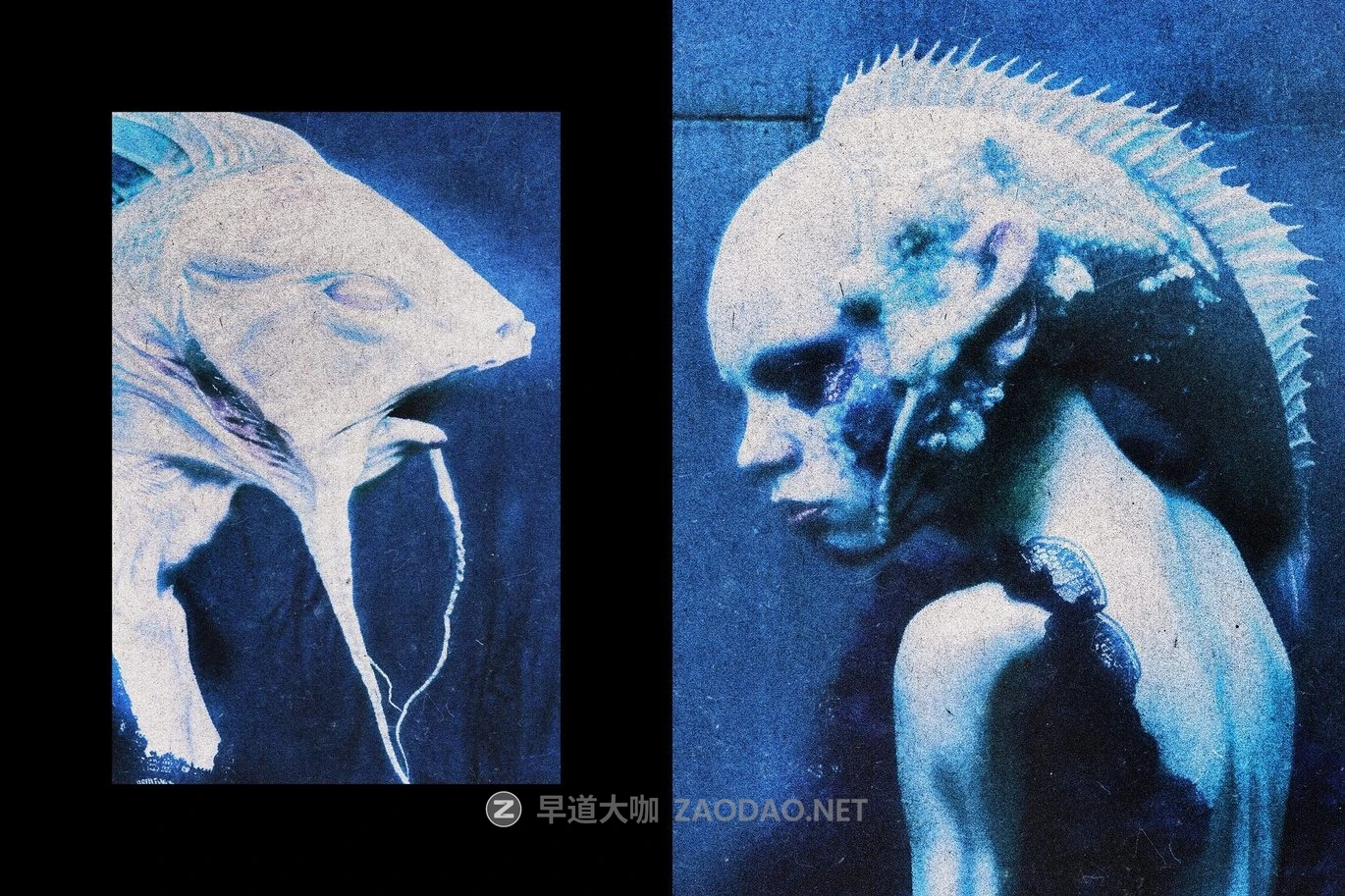 蓝色颗粒划痕模糊照片效果ps特效滤镜样机 Blue Noise Crisp Photo Effect插图1 蓝色颗粒划痕模糊照片效果ps特效滤镜样机 Blue Noise Crisp Photo Effect插图1