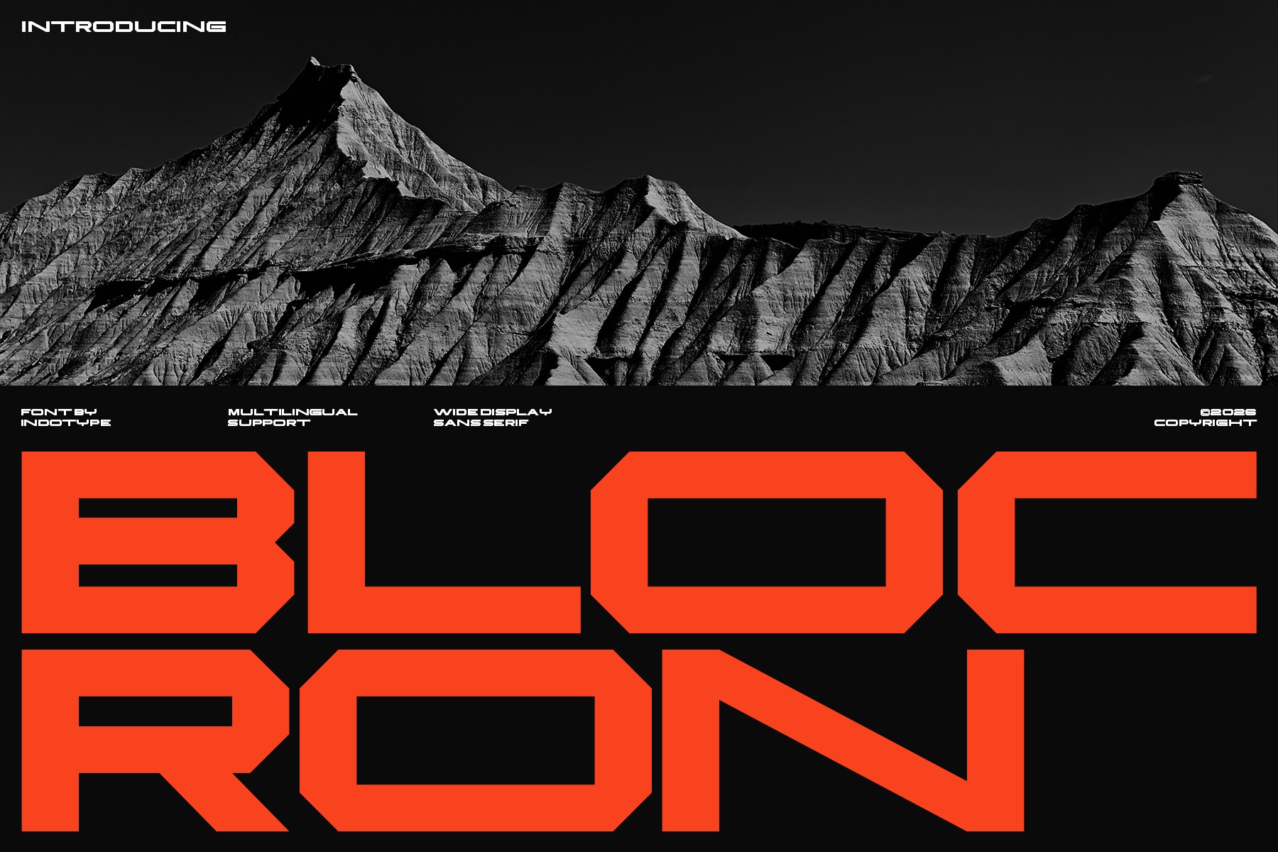 现代几何状品牌海报包装标志设计无衬线英文字体安装包 Blocron – Wide Display Sans Serif特色图 现代几何状品牌海报包装标志设计无衬线英文字体安装包 Blocron – Wide Display Sans Serif