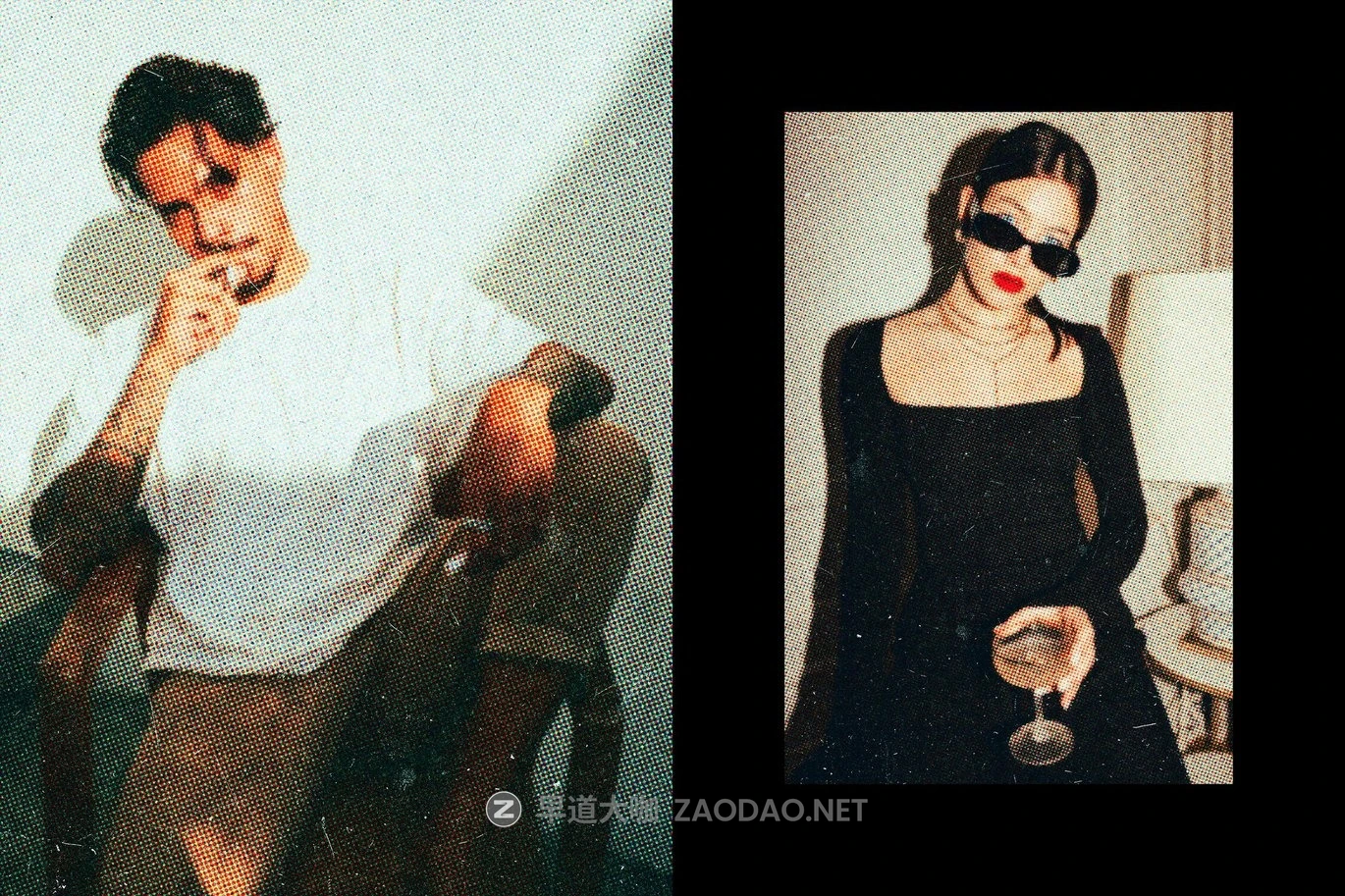 潮流复古半调杂志印刷网点划痕设计ps特效滤镜样机 Original Zine Color Halftone Effect插图1 潮流复古半调杂志印刷网点划痕设计ps特效滤镜样机 Original Zine Color Halftone Effect插图1