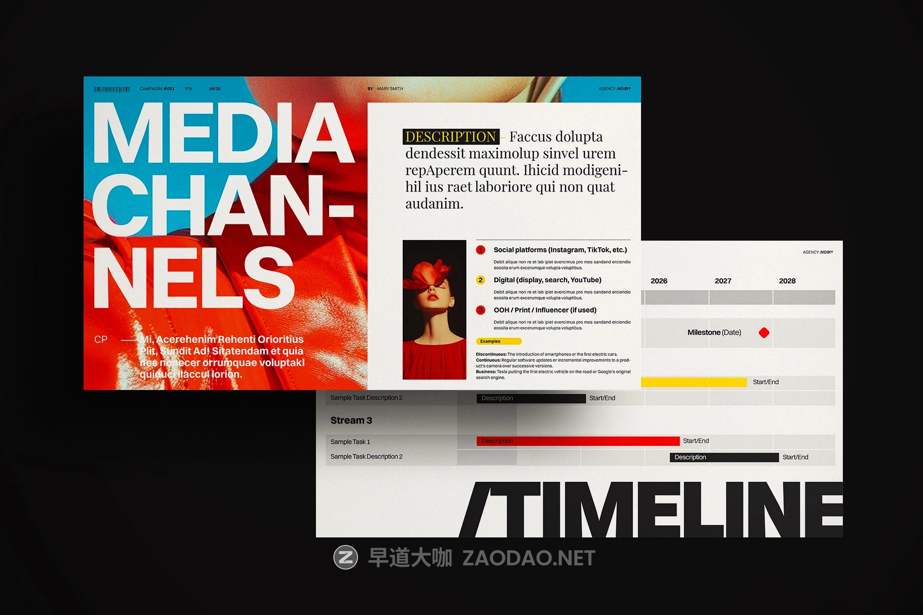 时尚创意品牌营销策划演示文稿设计ppt/keynote模版 Creative Brief Campaign Presentation Template插图6 时尚创意品牌营销策划演示文稿设计ppt/keynote模版 Creative Brief Campaign Presentation Template插图6