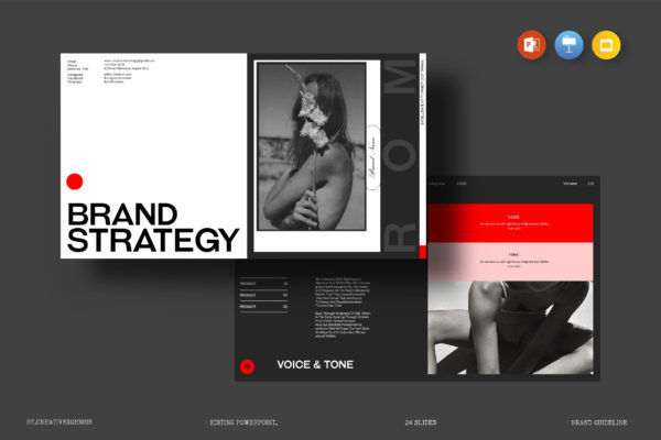 时尚简约品牌营销策划演示文稿设计ppt/keynote模版 Rom Brand Strategy Presentation Template特色图 时尚简约品牌营销策划演示文稿设计ppt/keynote模版 Rom Brand Strategy Presentation Template