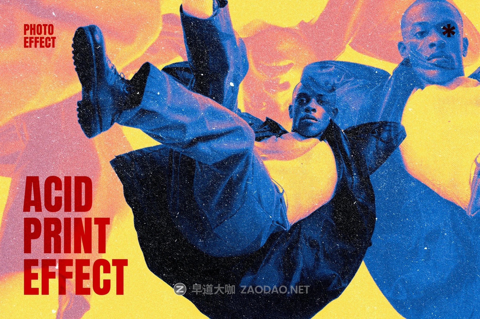 酸性颗粒双重曝光叠印照片效果ps特效滤镜样机 Acid Print Photo Effect插图 酸性颗粒双重曝光叠印照片效果ps特效滤镜样机 Acid Print Photo Effect插图