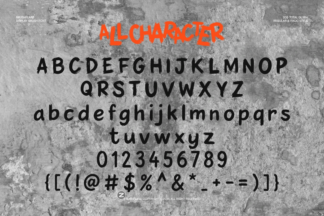 复古涂鸦音乐海报包装徽标设计手写英文字体安装包 Brushflare – Brush Display Font插图1 复古涂鸦音乐海报包装徽标设计手写英文字体安装包 Brushflare – Brush Display Font插图1