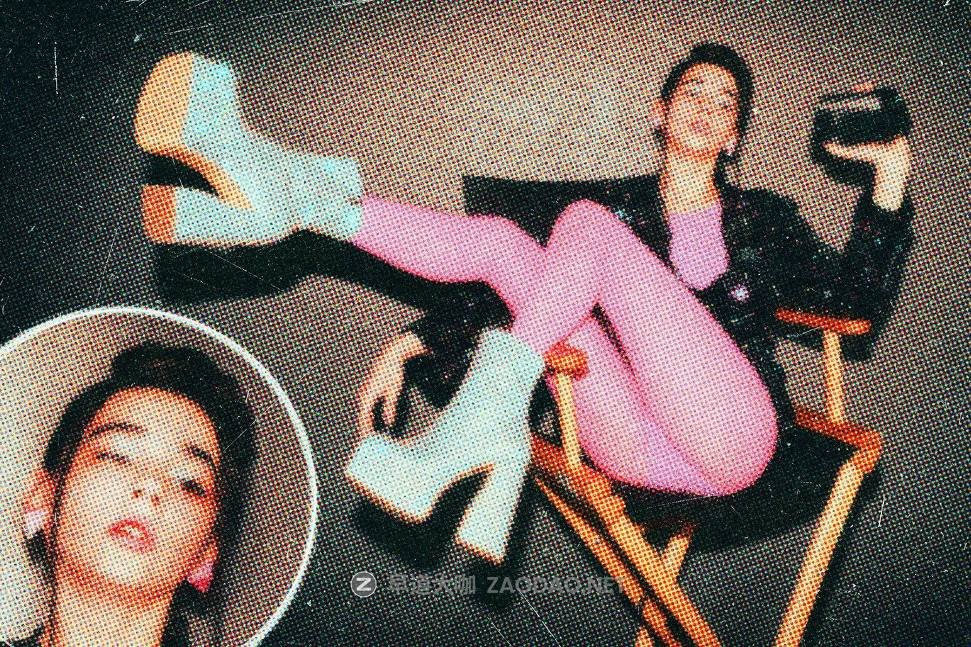 潮流复古半调杂志印刷网点划痕设计ps特效滤镜样机 Original Zine Color Halftone Effect插图2 潮流复古半调杂志印刷网点划痕设计ps特效滤镜样机 Original Zine Color Halftone Effect插图2