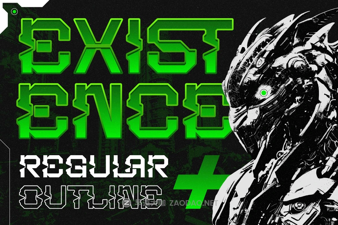 未来科幻机甲先锋赛博朋克电子竞技品牌海报标题设计装饰英文字体安装包 Blashore插图2 未来科幻机甲先锋赛博朋克电子竞技品牌海报标题设计装饰英文字体安装包 Blashore插图2