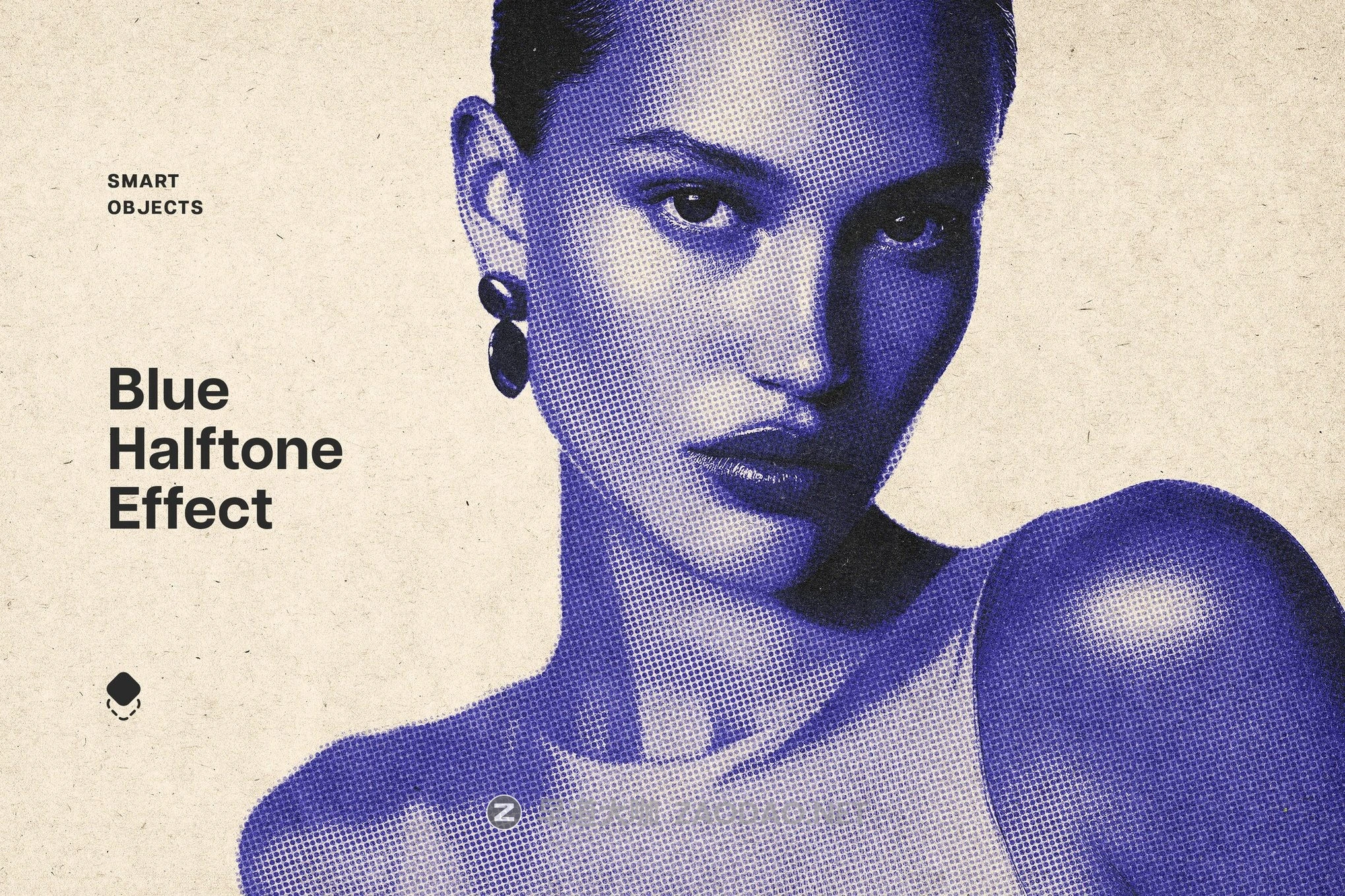 蓝色半调划痕照片效果ps特效滤镜样机 Blue Halftone Photo Effect插图 蓝色半调划痕照片效果ps特效滤镜样机 Blue Halftone Photo Effect插图