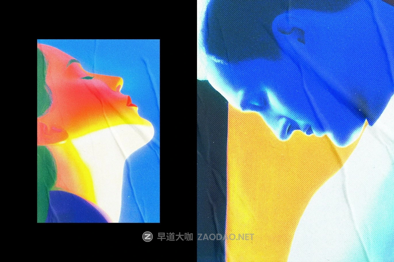 复古半调褶皱海报照片效果ps特效滤镜样机 Retro Magazine Print Effect插图1 复古半调褶皱海报照片效果ps特效滤镜样机 Retro Magazine Print Effect插图1