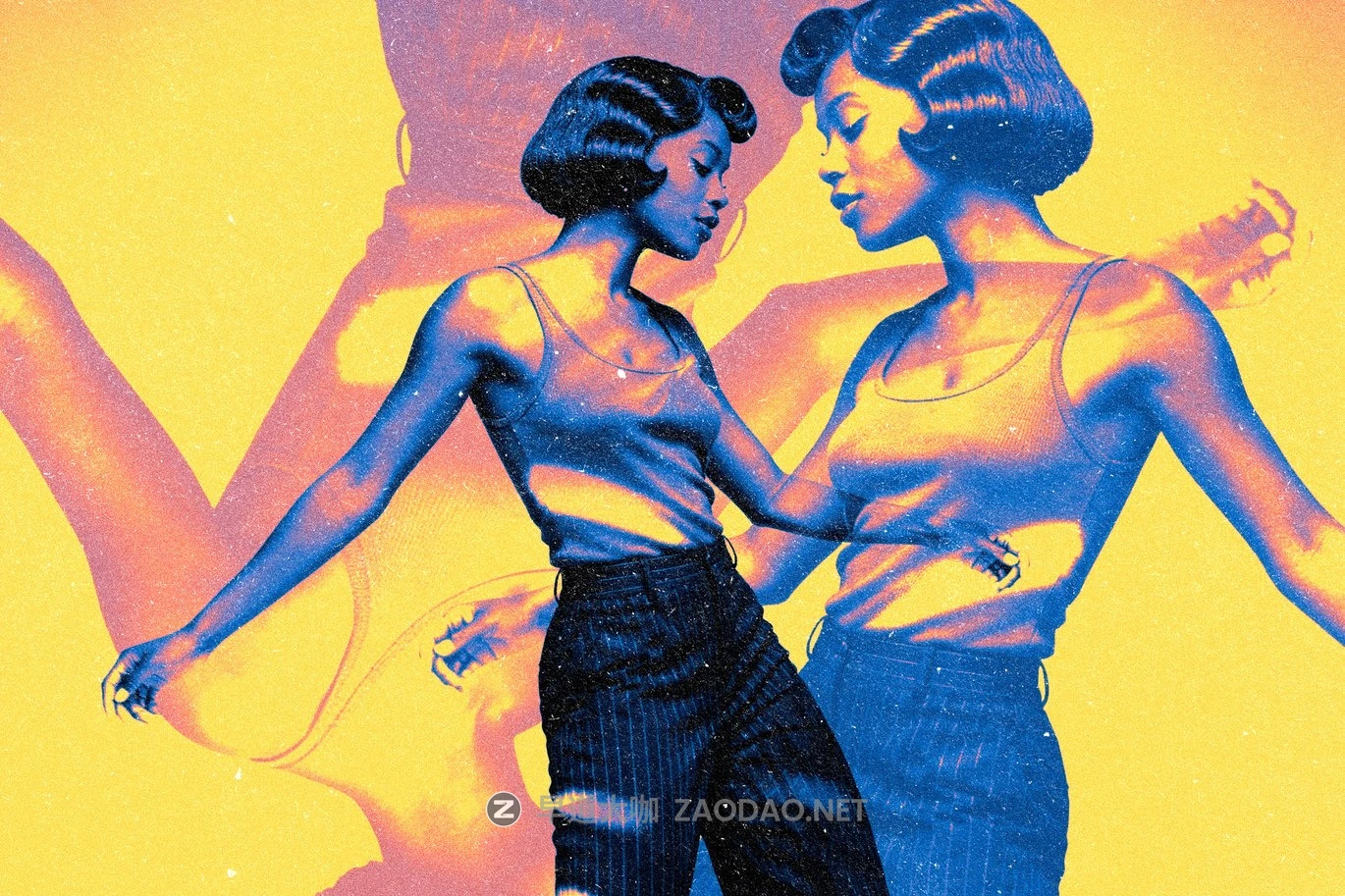 酸性颗粒双重曝光叠印照片效果ps特效滤镜样机 Acid Print Photo Effect插图2 酸性颗粒双重曝光叠印照片效果ps特效滤镜样机 Acid Print Photo Effect插图2