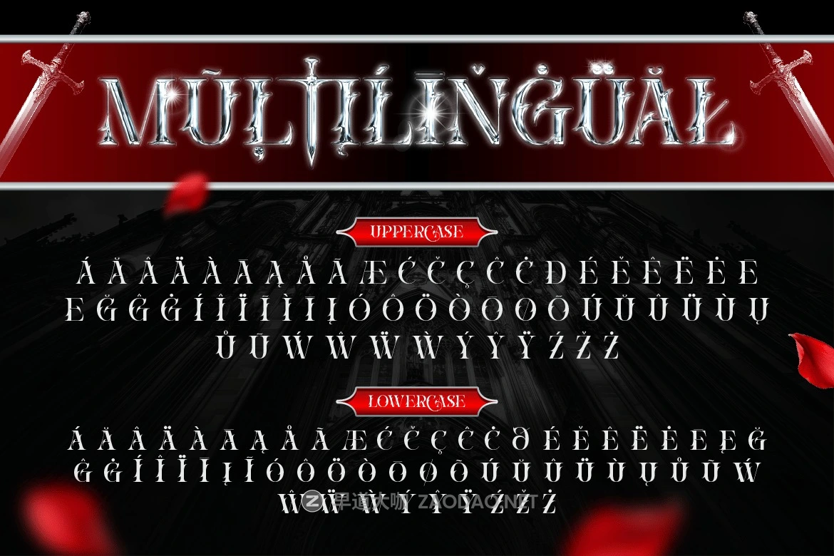 哥特式黑暗金属品牌海报游戏标题设计装饰英文字体安装包 Wildtras插图4 哥特式黑暗金属品牌海报游戏标题设计装饰英文字体安装包 Wildtras插图4