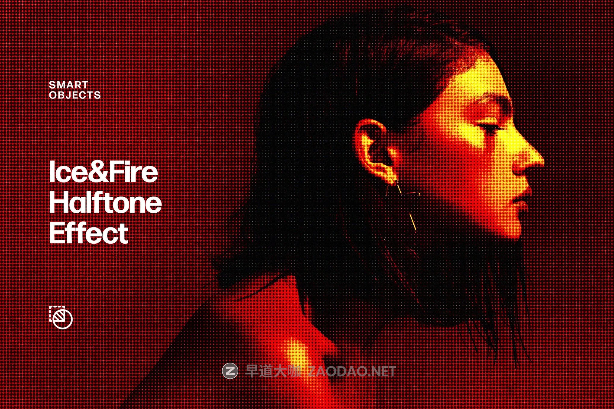 复古模糊半调照片效果ps特效滤镜样机 Ice & Fire Halftone Effect插图 复古模糊半调照片效果ps特效滤镜样机 Ice & Fire Halftone Effect插图