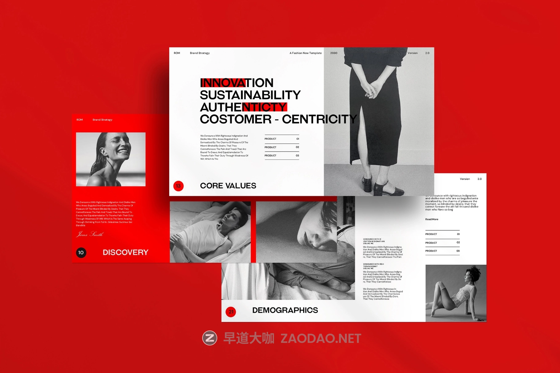 时尚简约品牌营销策划演示文稿设计ppt/keynote模版 Rom Brand Strategy Presentation Template插图1 时尚简约品牌营销策划演示文稿设计ppt/keynote模版 Rom Brand Strategy Presentation Template插图1