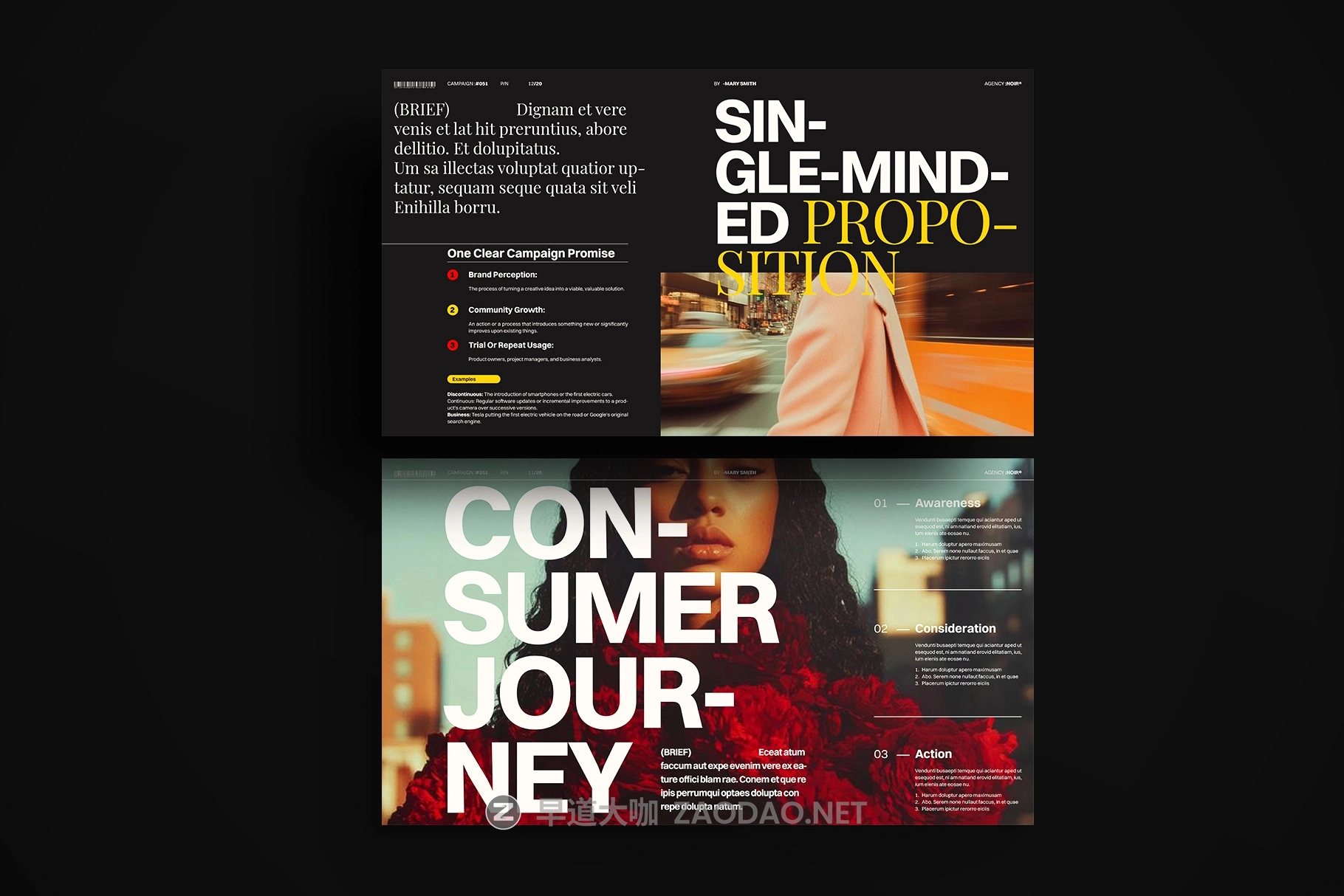 时尚创意品牌营销策划演示文稿设计ppt/keynote模版 Creative Brief Campaign Presentation Template插图4 时尚创意品牌营销策划演示文稿设计ppt/keynote模版 Creative Brief Campaign Presentation Template插图4