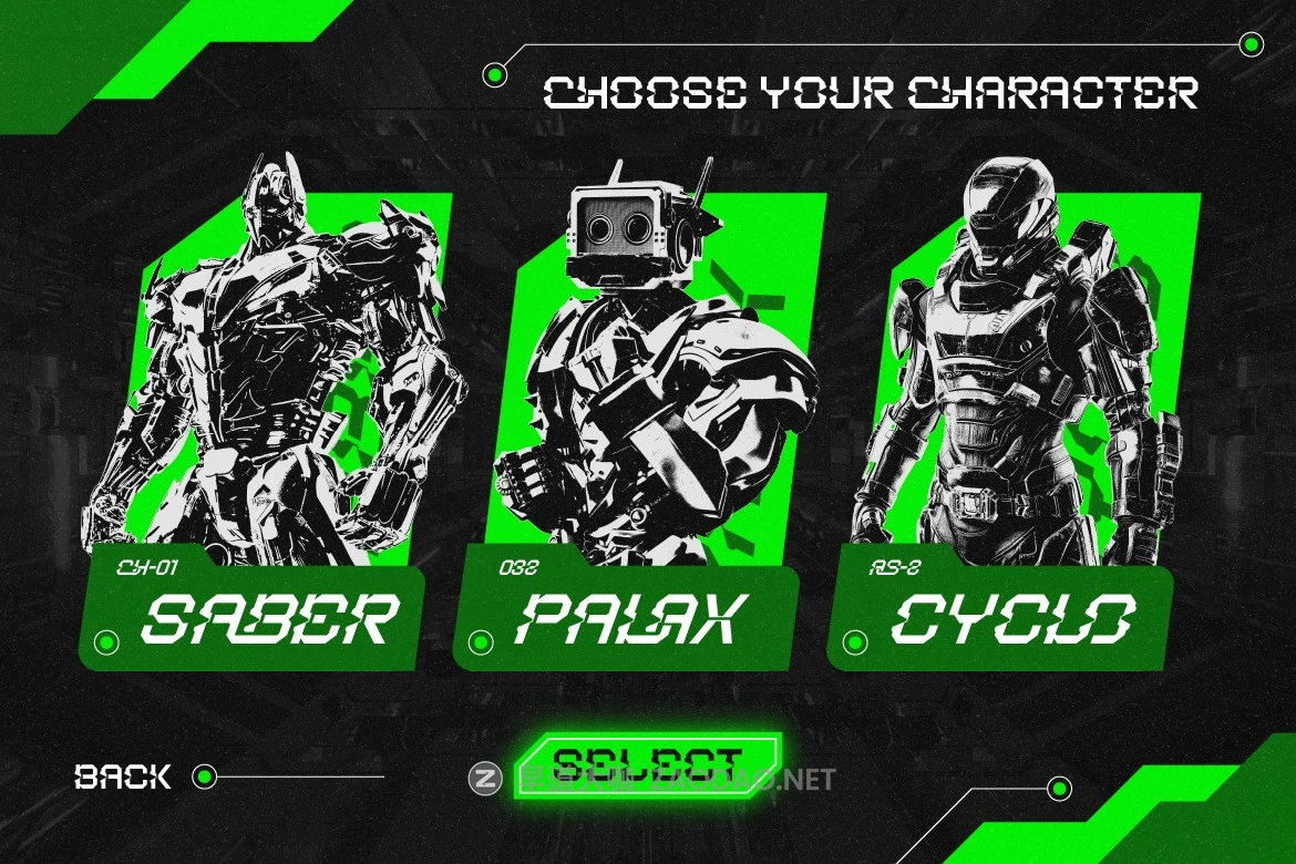 未来科幻机甲先锋赛博朋克电子竞技品牌海报标题设计装饰英文字体安装包 Blashore插图6 未来科幻机甲先锋赛博朋克电子竞技品牌海报标题设计装饰英文字体安装包 Blashore插图6