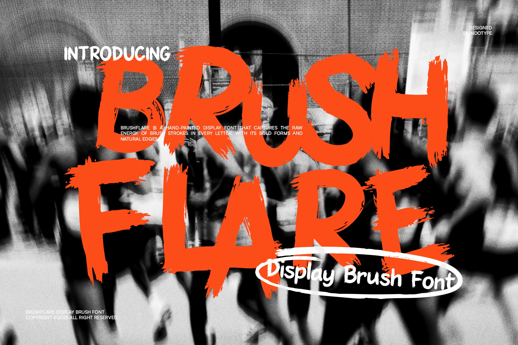 复古涂鸦音乐海报包装徽标设计手写英文字体安装包 Brushflare – Brush Display Font特色图 复古涂鸦音乐海报包装徽标设计手写英文字体安装包 Brushflare – Brush Display Font
