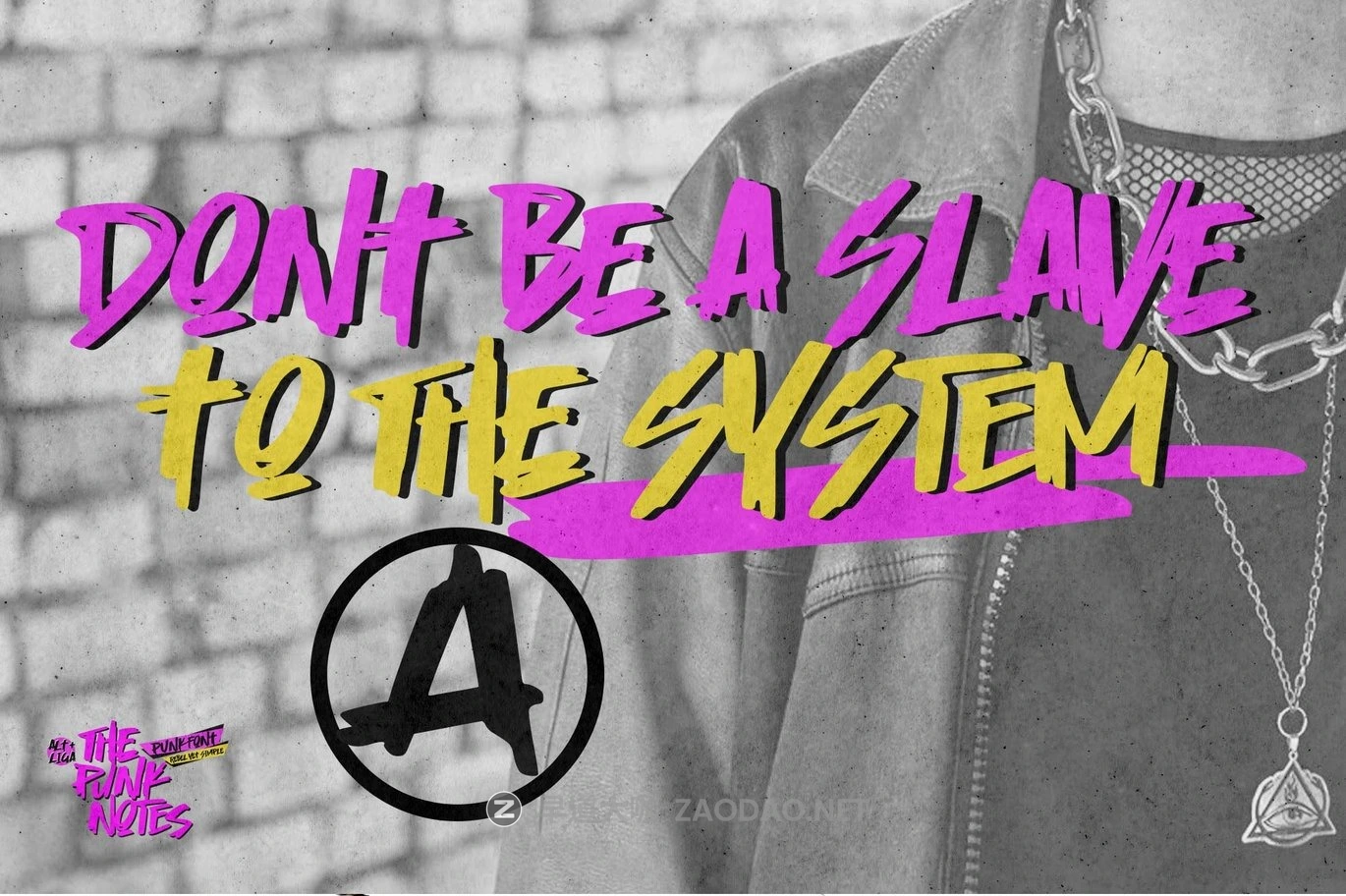 时尚涂鸦风赛博朋克海报包装邀请函设计装饰英文字体安装包 The Punk Notes – Punk Font Rebel Yet Simple插图2 时尚涂鸦风赛博朋克海报包装邀请函设计装饰英文字体安装包 The Punk Notes – Punk Font Rebel Yet Simple插图2