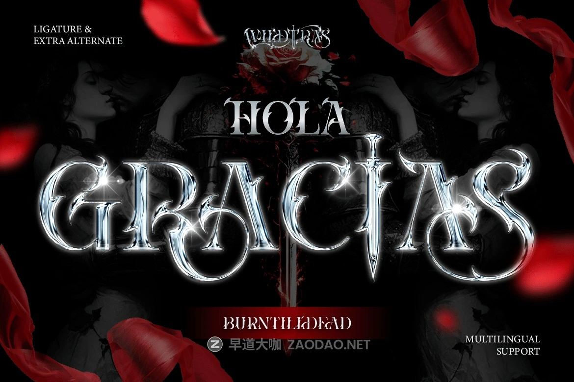 哥特式黑暗金属品牌海报游戏标题设计装饰英文字体安装包 Wildtras插图5 哥特式黑暗金属品牌海报游戏标题设计装饰英文字体安装包 Wildtras插图5