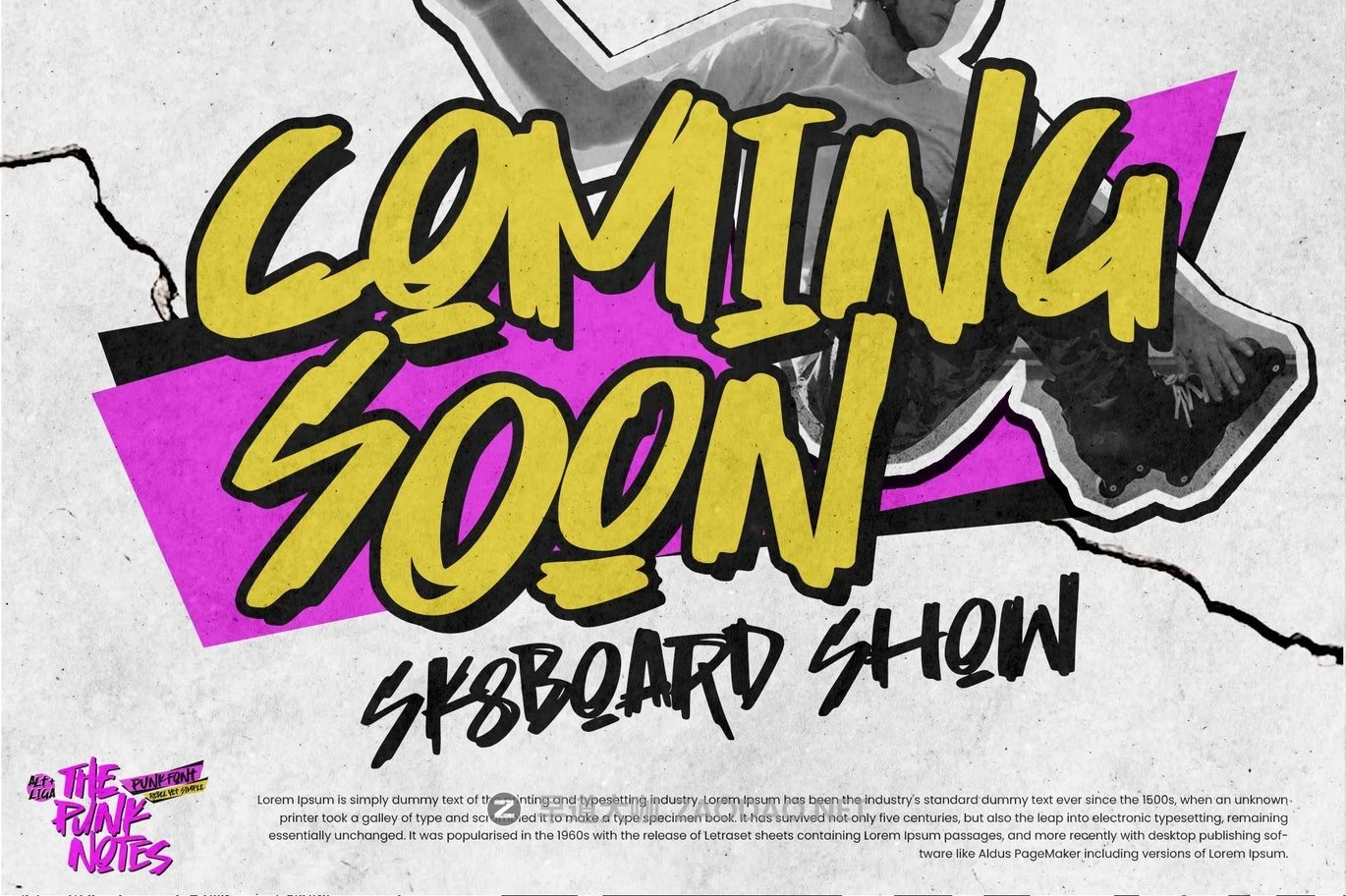 时尚涂鸦风赛博朋克海报包装邀请函设计装饰英文字体安装包 The Punk Notes – Punk Font Rebel Yet Simple插图3 时尚涂鸦风赛博朋克海报包装邀请函设计装饰英文字体安装包 The Punk Notes – Punk Font Rebel Yet Simple插图3
