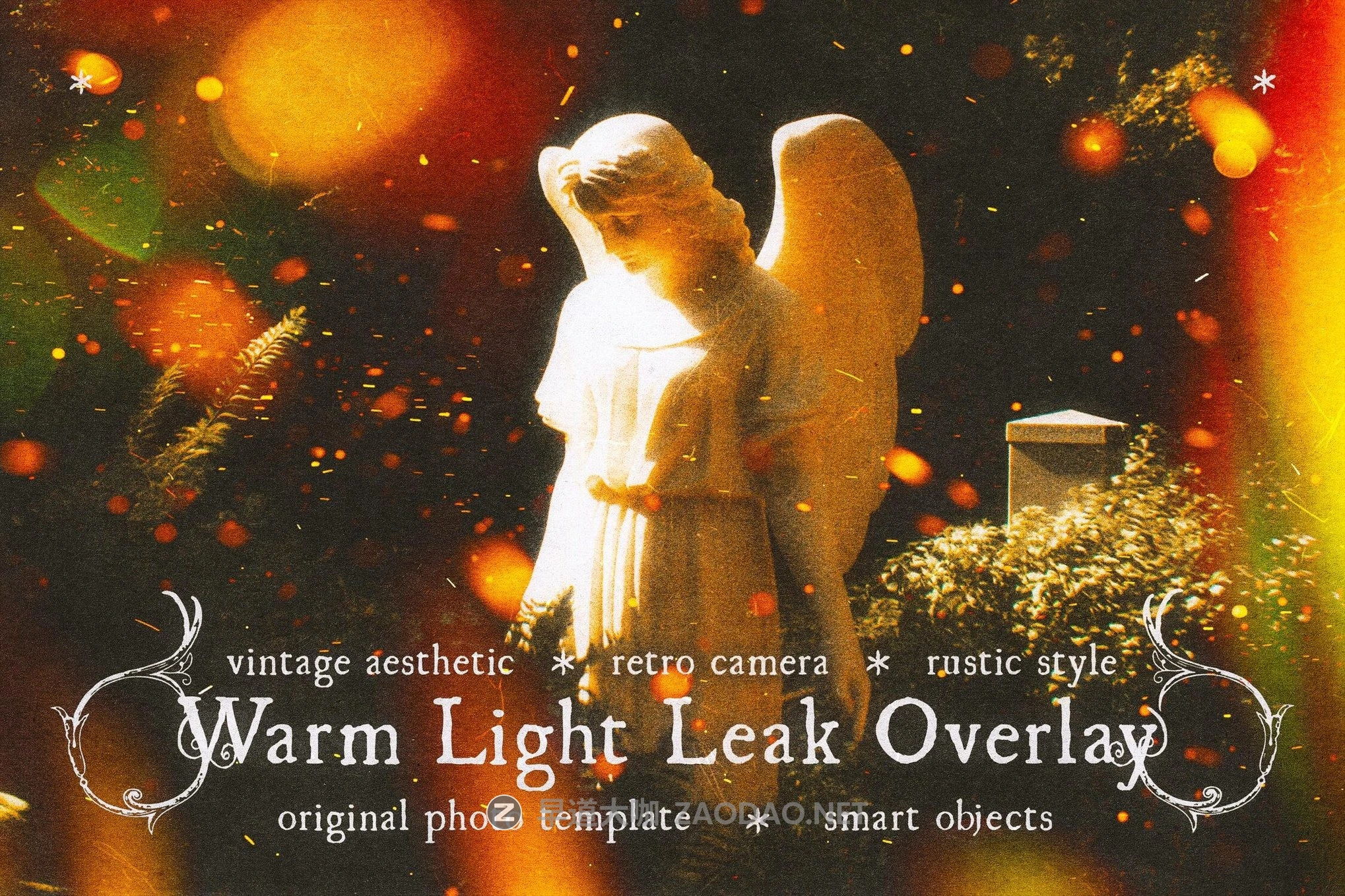 时尚模糊颗粒漏光照片效果ps特效滤镜样机 Warm Light Leak Photo Effect插图 时尚模糊颗粒漏光照片效果ps特效滤镜样机 Warm Light Leak Photo Effect插图