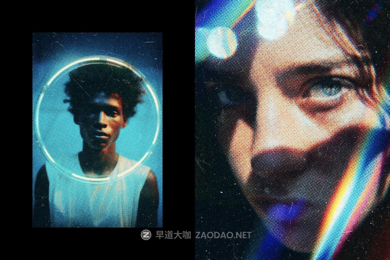 潮流复古半调杂志印刷网点划痕设计ps特效滤镜样机 Original Zine Color Halftone Effect插图5 潮流复古半调杂志印刷网点划痕设计ps特效滤镜样机 Original Zine Color Halftone Effect插图5