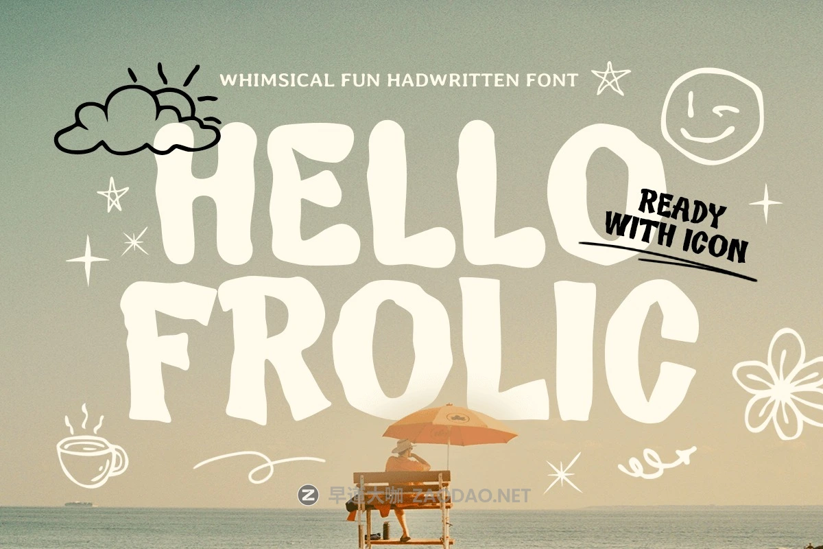 卡通俏皮儿童品牌海报包装邀请函设计手写英文字体安装包 Hello Frolic – Whimsical Fun Hadwritten Font插图 卡通俏皮儿童品牌海报包装邀请函设计手写英文字体安装包 Hello Frolic – Whimsical Fun Hadwritten Font插图