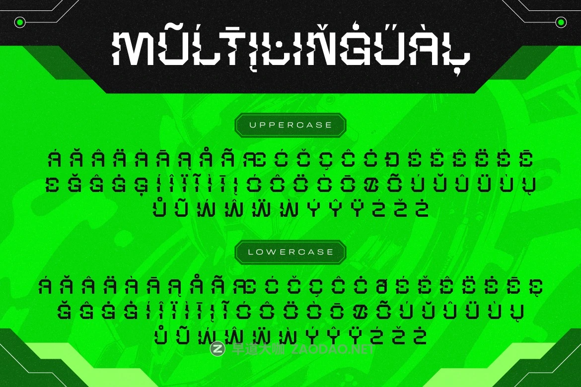 未来科幻机甲先锋赛博朋克电子竞技品牌海报标题设计装饰英文字体安装包 Blashore插图7 未来科幻机甲先锋赛博朋克电子竞技品牌海报标题设计装饰英文字体安装包 Blashore插图7