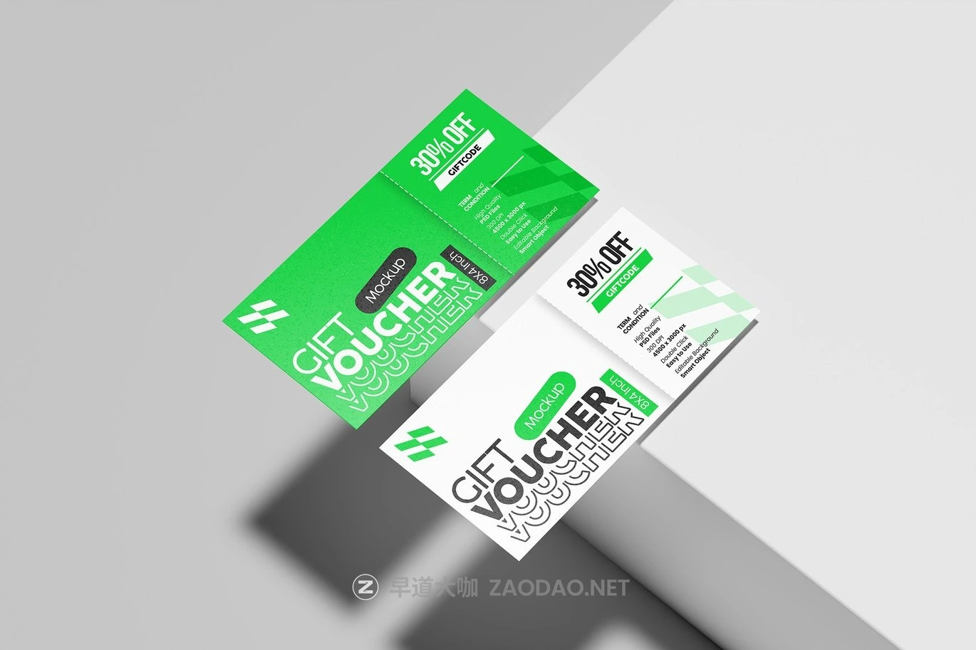 4款高品质8×4英寸礼品券优惠券电影票票券设计展示效果图psd样机mockup模型 8×4 Inch Gift Voucher Branding Mockup插图3 4款高品质8×4英寸礼品券优惠券电影票票券设计展示效果图psd样机mockup模型 8×4 Inch Gift Voucher Branding Mockup插图3