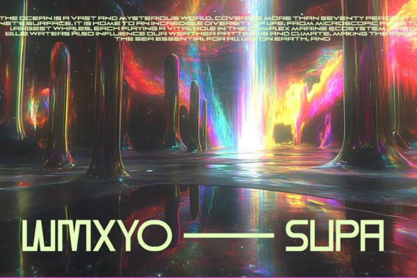 未来科幻科技品牌海报标题设计装饰英文字体安装包 Wmxyo Supa