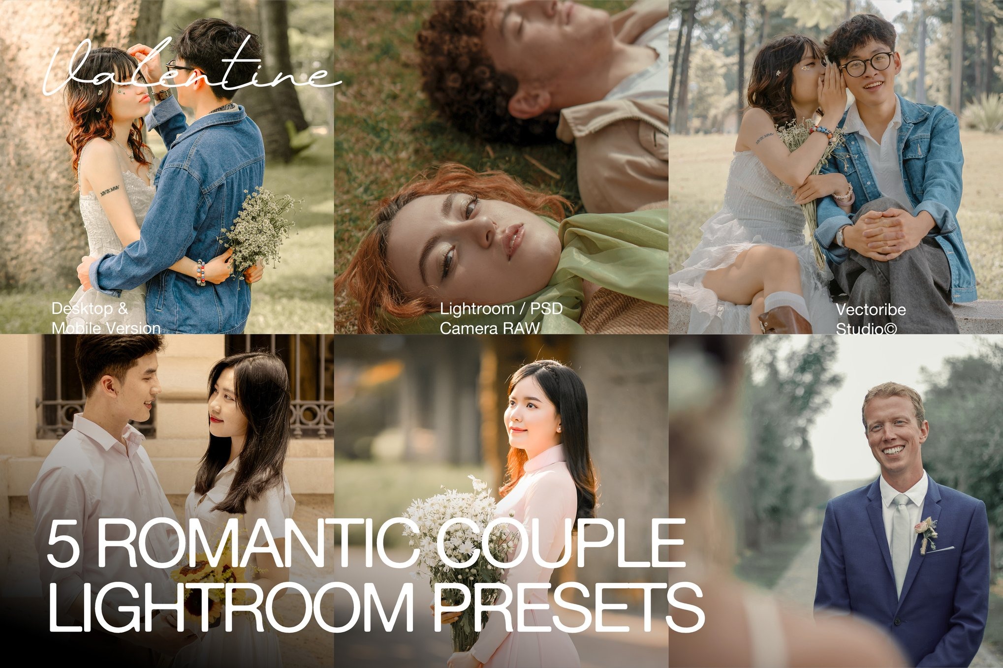 5组梦幻美学浪漫情人节婚礼纪念日摄影照片调色Lightroom预设 Romantic Couple Lightroom Presets插图 5组梦幻美学浪漫情人节婚礼纪念日摄影照片调色Lightroom预设 Romantic Couple Lightroom Presets插图
