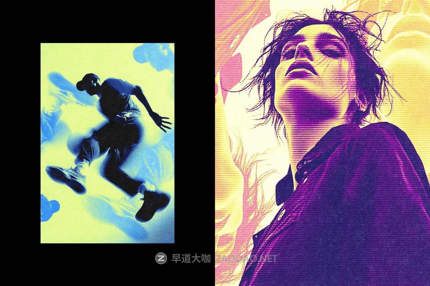 复古条纹燥点双重曝光照片效果ps特效滤镜样机 Color Double Exposure Effect插图4 复古条纹燥点双重曝光照片效果ps特效滤镜样机 Color Double Exposure Effect插图4