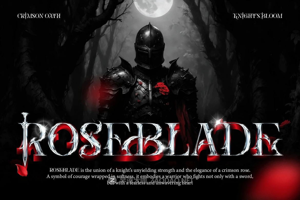 哥特式黑暗金属品牌海报游戏标题设计装饰英文字体安装包 Wildtras插图8 哥特式黑暗金属品牌海报游戏标题设计装饰英文字体安装包 Wildtras插图8