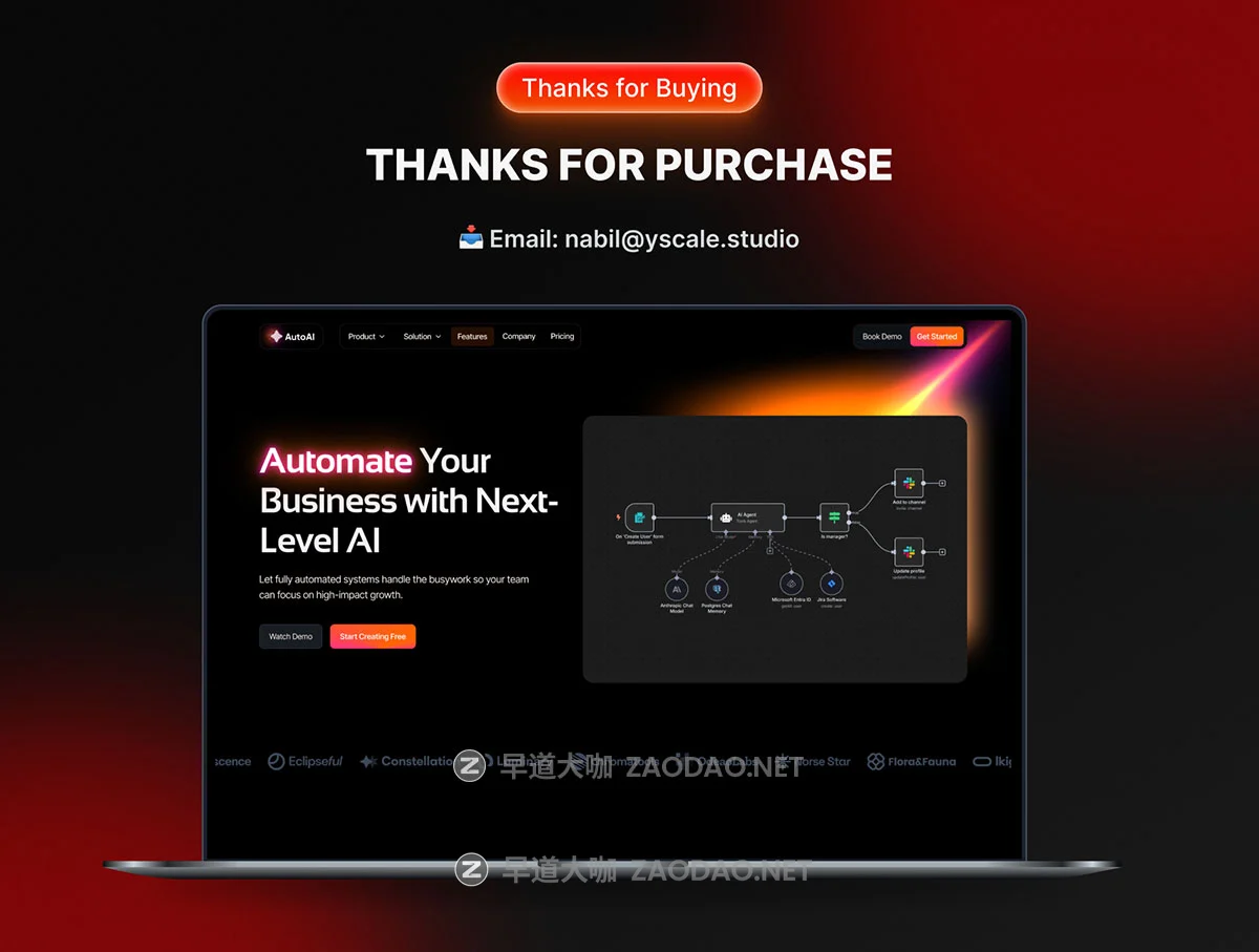 响应式暗黑AI智能自动化CRM系统SaaS服务订阅UI界面设计figma模板素材 AI Automation Platform – AutoAI插图4 响应式暗黑AI智能自动化CRM系统SaaS服务订阅UI界面设计figma模板素材 AI Automation Platform – AutoAI插图4