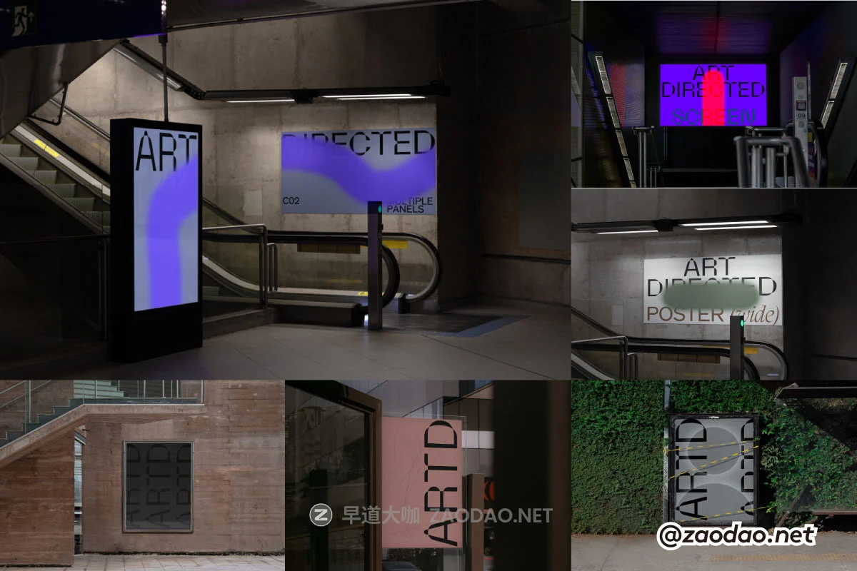 8款城市地铁站楼梯过道品牌宣传广告牌海报设计ps展示效果图样机 Art Directed Mockups – C02 Collection P1插图 8款城市地铁站楼梯过道品牌宣传广告牌海报设计ps展示效果图样机 Art Directed Mockups – C02 Collection P1插图
