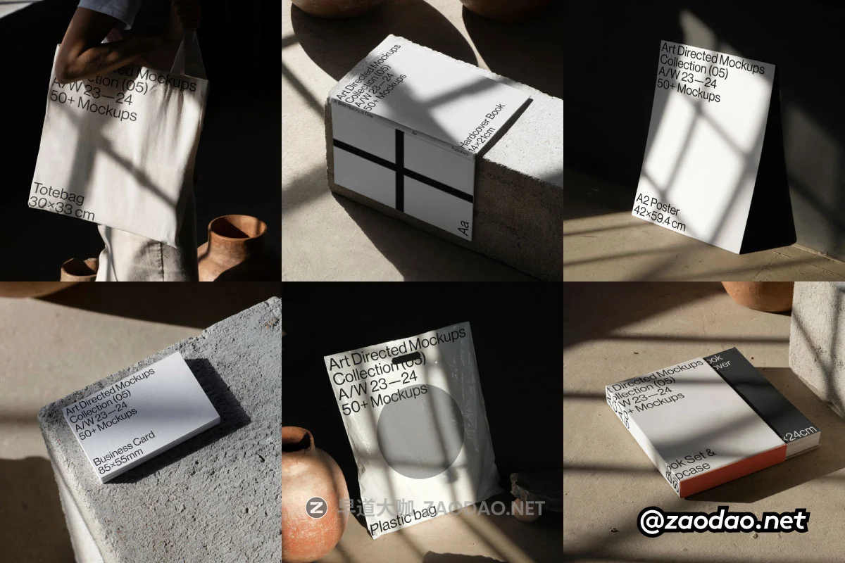 7款质感光阴书籍名片海报手提袋快递包装袋vi设计ps展示效果图样机模板 Art Directed Mockups – C05 Collection P2插图 7款质感光阴书籍名片海报手提袋快递包装袋vi设计ps展示效果图样机模板 Art Directed Mockups – C05 Collection P2插图