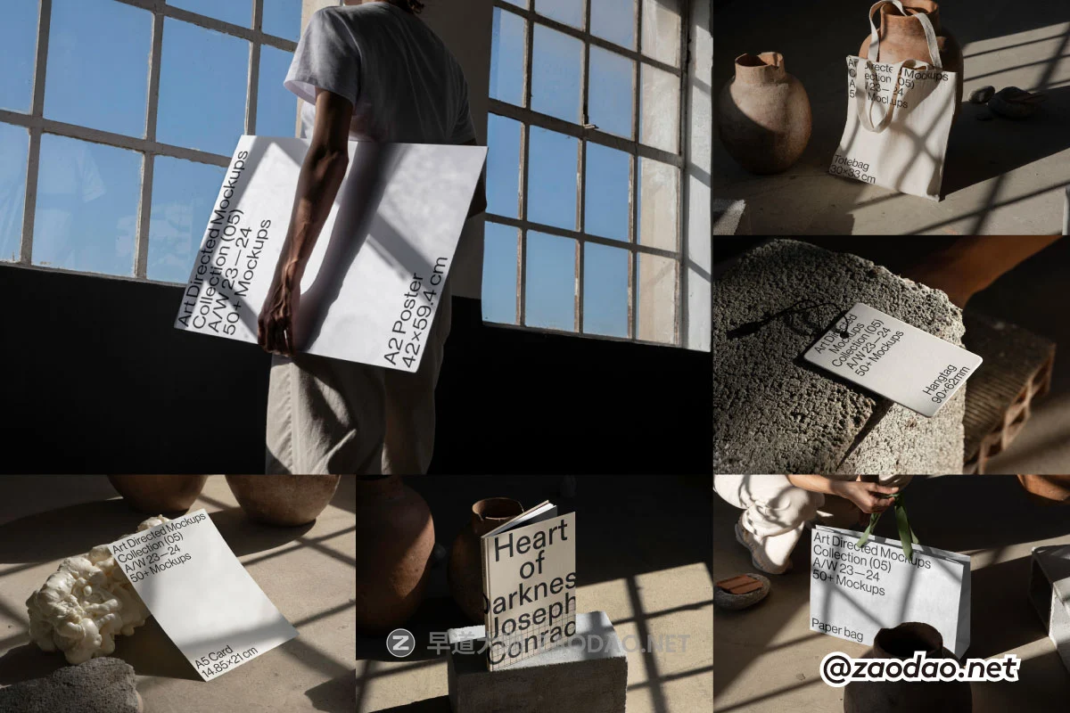 7款质感光阴海报手提袋书籍名片快递包装袋品牌vi设计ps展示效果图mockup样机素材 Art Directed Mockups – C05 Collection P3插图 7款质感光阴海报手提袋书籍名片快递包装袋品牌vi设计ps展示效果图mockup样机素材 Art Directed Mockups – C05 Collection P3插图