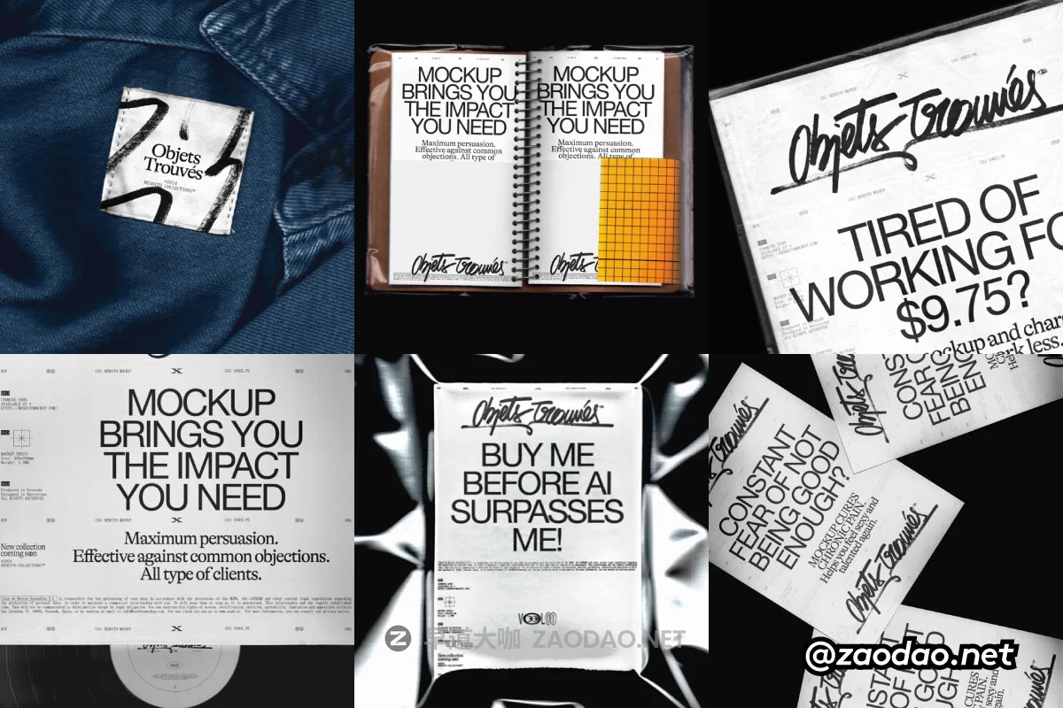 7款国外小众服装吊牌海报笔记本杂志信纸邮件黑胶片包装品牌Vi设计展示PSD样机模板 Bendito Mockup – Objets Trouvés v1 P5插图 7款国外小众服装吊牌海报笔记本杂志信纸邮件黑胶片包装品牌Vi设计展示PSD样机模板 Bendito Mockup – Objets Trouvés v1 P5插图