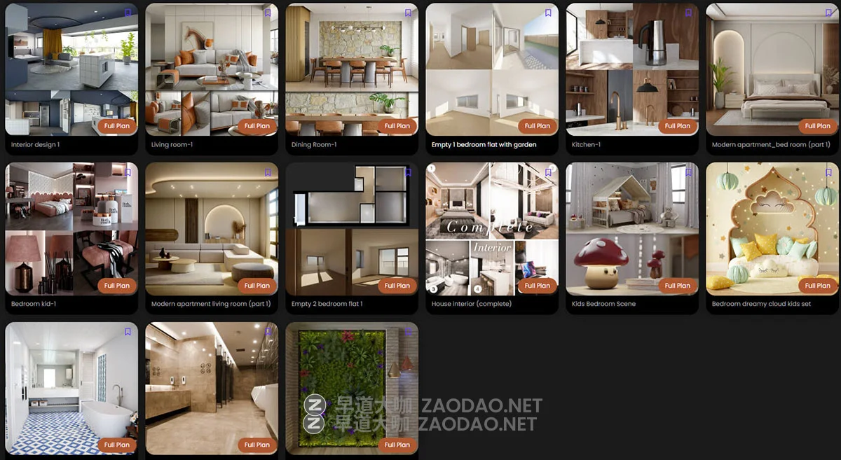 Blender卧室厨房客厅餐厅室内场景资产3D模型合集包 BlenderKit Scenes Pack插图7 Blender卧室厨房客厅餐厅室内场景资产3D模型合集包 BlenderKit Scenes Pack插图7