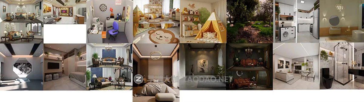 Blender卧室厨房客厅餐厅室内场景资产3D模型合集包 BlenderKit Scenes Pack插图15 Blender卧室厨房客厅餐厅室内场景资产3D模型合集包 BlenderKit Scenes Pack插图15