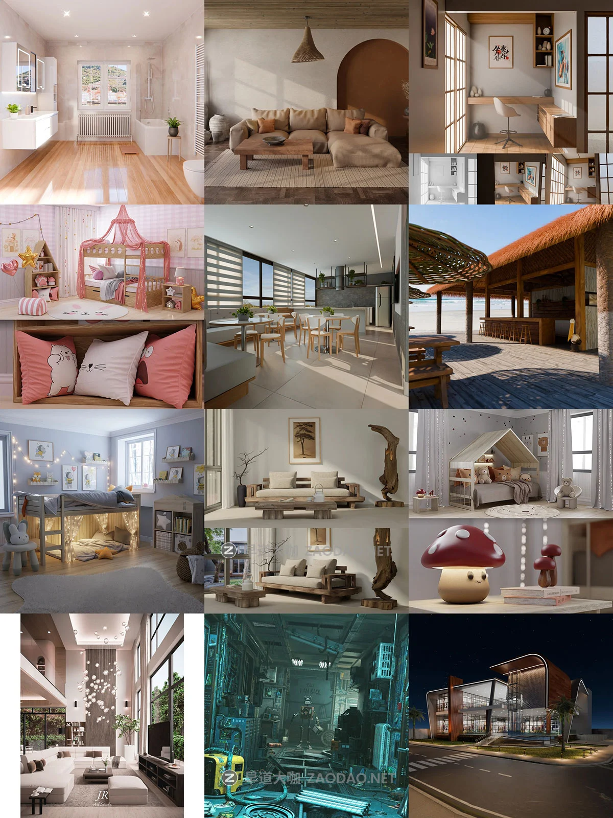 Blender卧室厨房客厅餐厅室内场景资产3D模型合集包 BlenderKit Scenes Pack插图3 Blender卧室厨房客厅餐厅室内场景资产3D模型合集包 BlenderKit Scenes Pack插图3