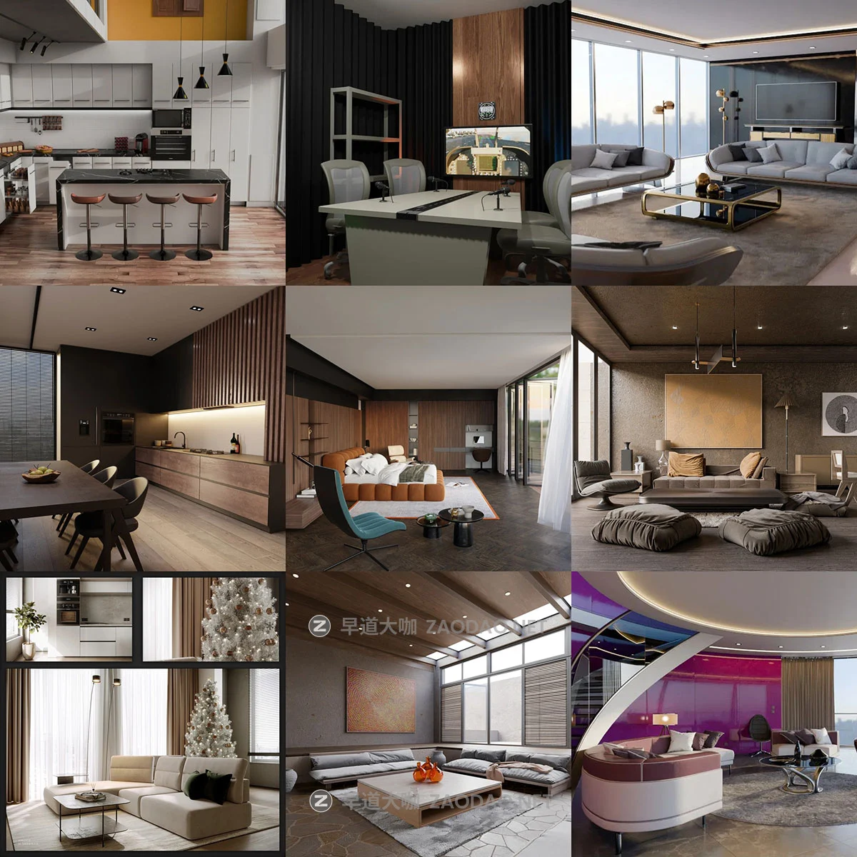 Blender卧室厨房客厅餐厅室内场景资产3D模型合集包 BlenderKit Scenes Pack插图12 Blender卧室厨房客厅餐厅室内场景资产3D模型合集包 BlenderKit Scenes Pack插图12