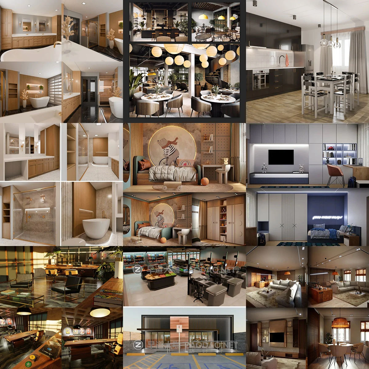 Blender卧室厨房客厅餐厅室内场景资产3D模型合集包 BlenderKit Scenes Pack插图11 Blender卧室厨房客厅餐厅室内场景资产3D模型合集包 BlenderKit Scenes Pack插图11