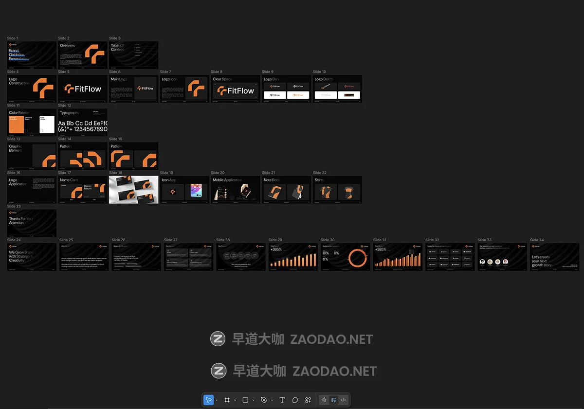 34页黑暗品牌VI使用规范指南手册画册设计figma模板源文件素材 Brand Guideline Presentation – Figma Slides插图6 34页黑暗品牌VI使用规范指南手册画册设计figma模板源文件素材 Brand Guideline Presentation – Figma Slides插图6