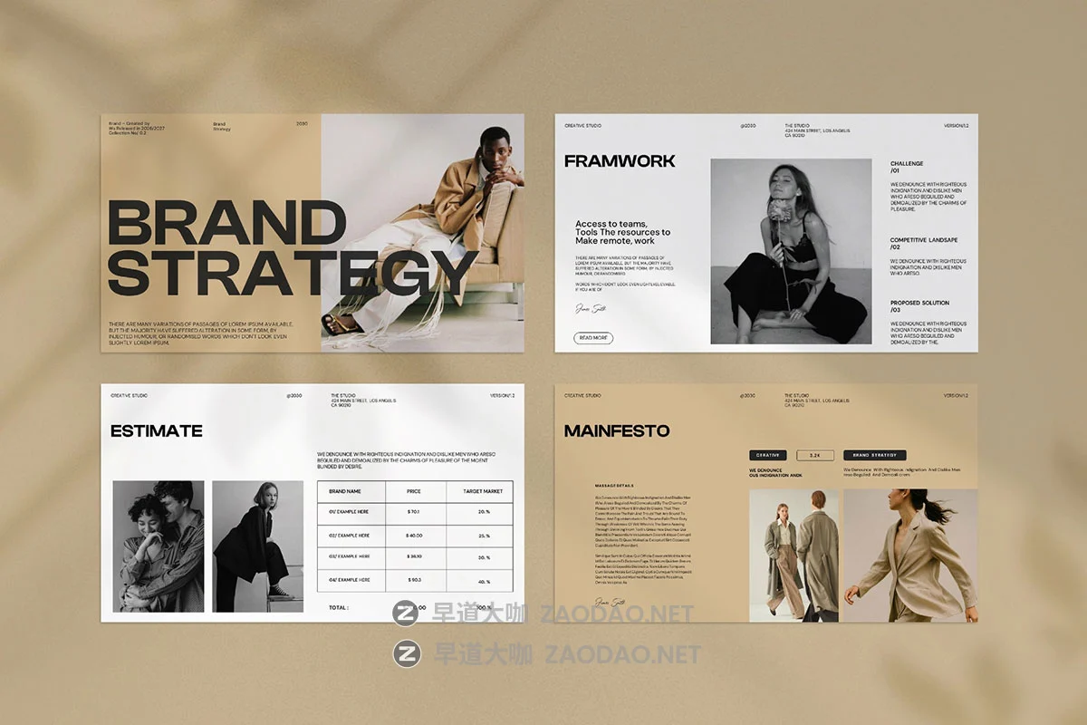 21页创意服装品牌策划提案作品集设计ppt/keynote模板素材 Brand Strategy Presentation Template插图3 21页创意服装品牌策划提案作品集设计ppt/keynote模板素材 Brand Strategy Presentation Template插图3