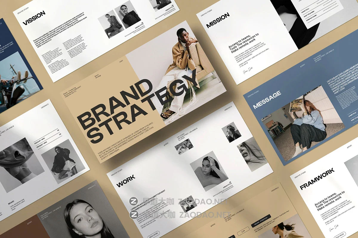 21页创意服装品牌策划提案作品集设计ppt/keynote模板素材 Brand Strategy Presentation Template插图5 21页创意服装品牌策划提案作品集设计ppt/keynote模板素材 Brand Strategy Presentation Template插图5