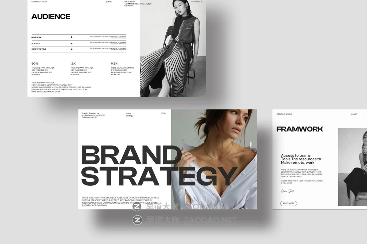 21页创意服装品牌策划提案作品集设计ppt/keynote模板素材 Brand Strategy Presentation Template插图6 21页创意服装品牌策划提案作品集设计ppt/keynote模板素材 Brand Strategy Presentation Template插图6